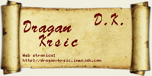 Dragan Kršić vizit kartica